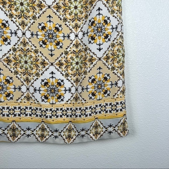 Lulus Dandy Lion Yellow Print Mini Dress S - Picture 6 of 11